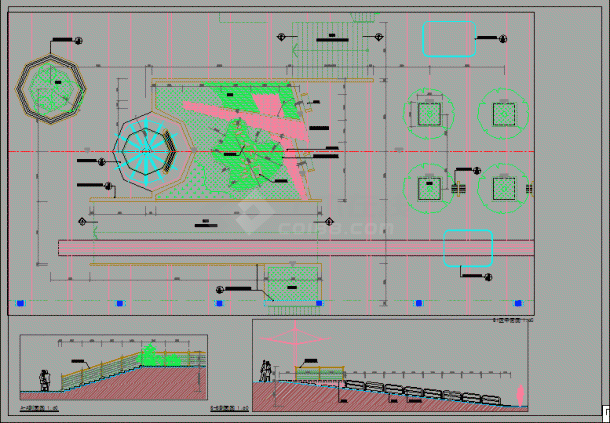 某地会龙山公园园林CAD设计施工图-图一