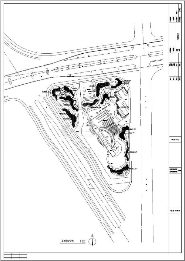 某绿地公园景观园林CAD设计施工图-图二