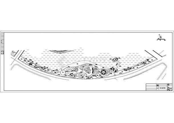某滨湖公园景观园林CAD设计施工图-图二