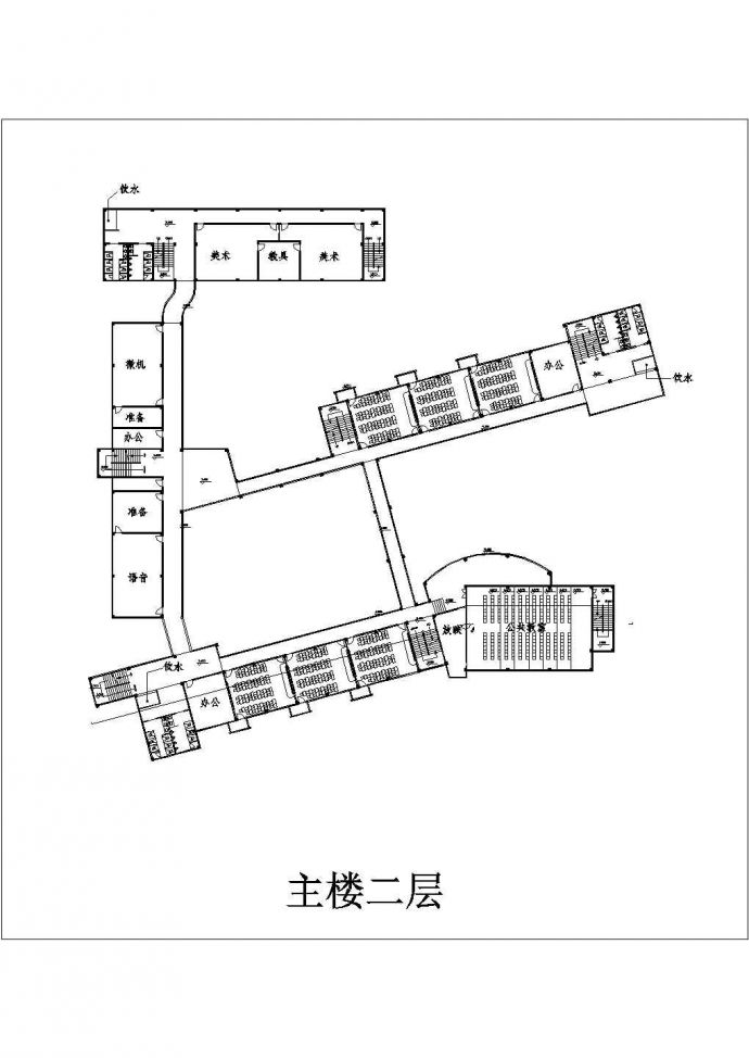 某小学校园规划建筑CAD设计图纸_图1