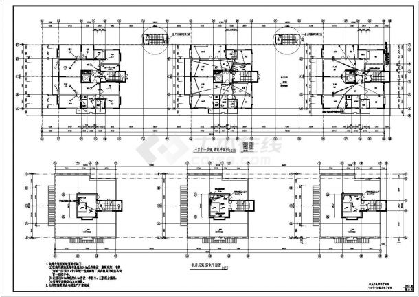 某地区底层商铺 (3)号住宅楼电气设计cad施工图-图二