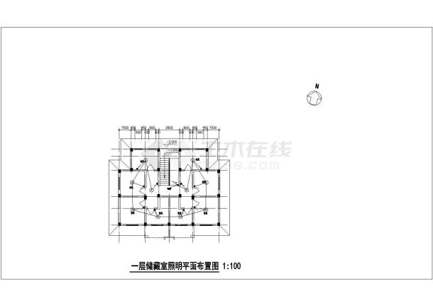 某地区1号住宅电气设计cad施工图-图一