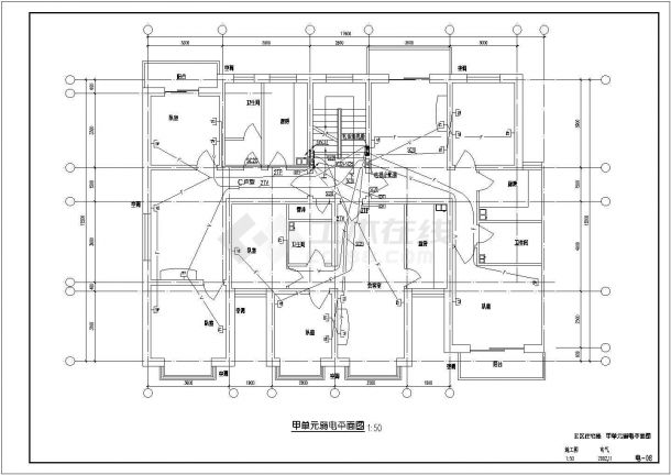 北京某地区多层住宅强弱电设计cad施工图-图二