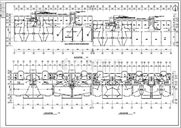 某地区复式 (2)号住宅电气设计cad施工图-图一