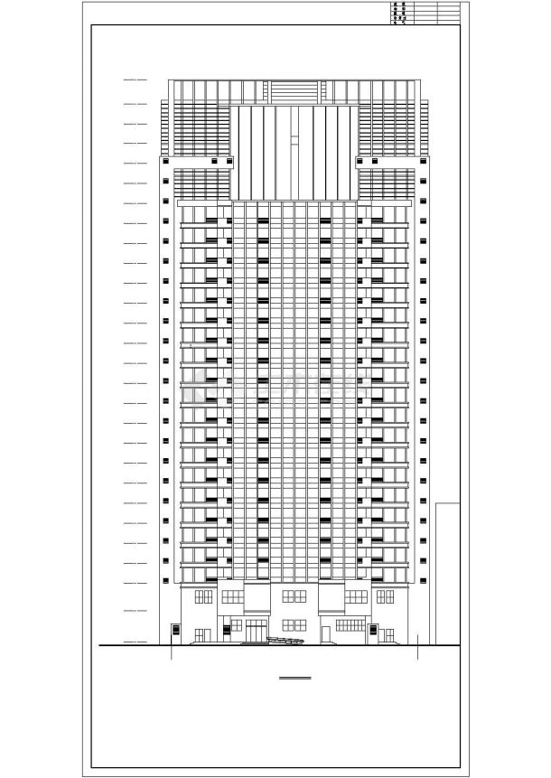 26层高层综合办公楼施工图附带效果图-图二