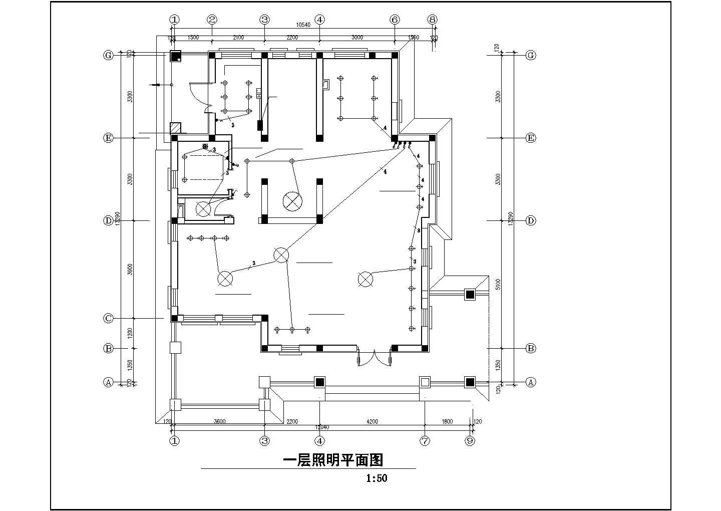 联排别墅售楼处样板间装修电气设计图方案