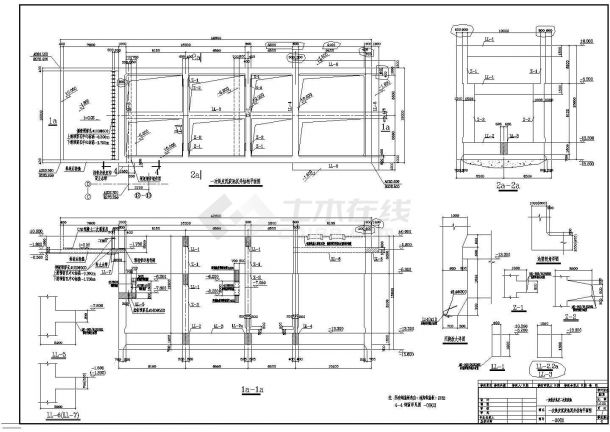 某一次铁皮坑及二次沉淀池结构设计施工图-图一