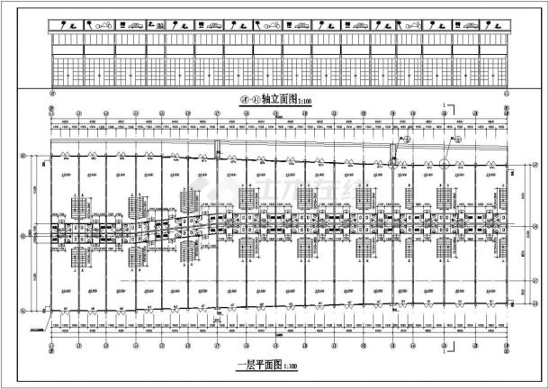 某地二层框架结构临街商住楼建筑设计施工图-图二