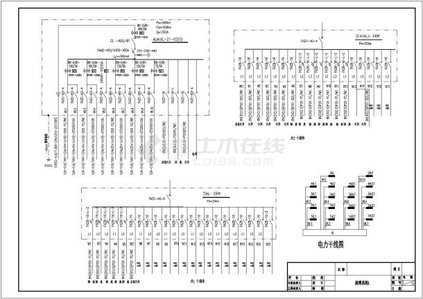 商业中心全套电气设计施工CAD图纸-图二