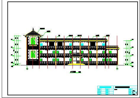 某地三层砖混结构县办公楼建筑设计施工图-图一
