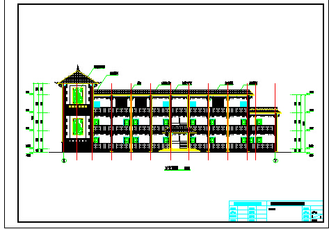 某地三层砖混结构县办公楼建筑设计施工图_图1