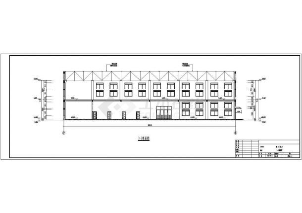 某地二层职工餐厅建筑、结构设计施工图-图二