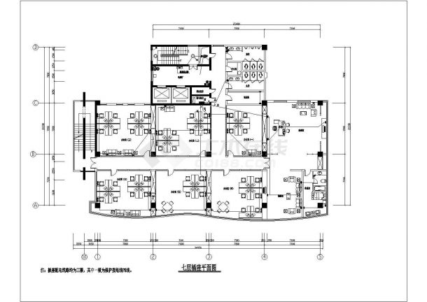 办公楼电气设计全套cad施工图纸方案-图二