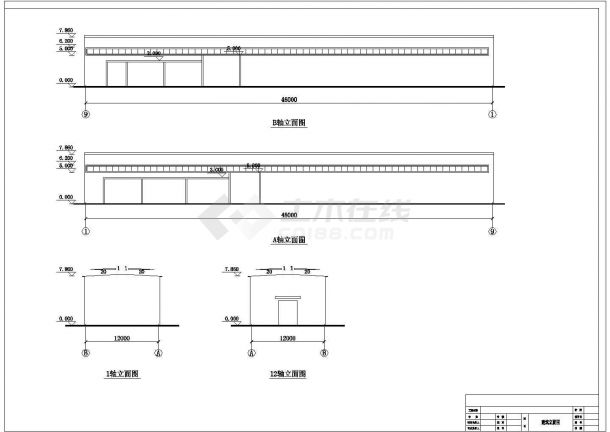 某地单层钢结构工业厂房结构设计施工图-图一