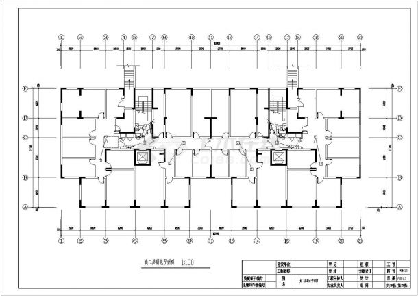 某小区1～10#楼电气施工设计CAD图纸-图二