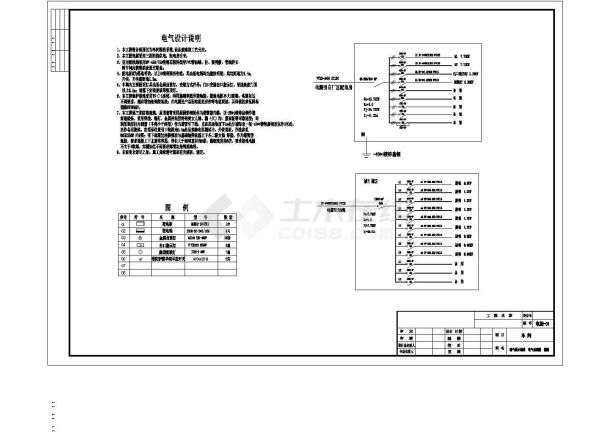 厂房车间全套电气设计CAD施工图纸方案-图二