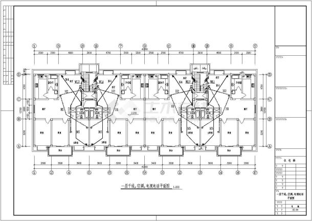 某多层住宅电气设计方案及施工CAD图纸-图二
