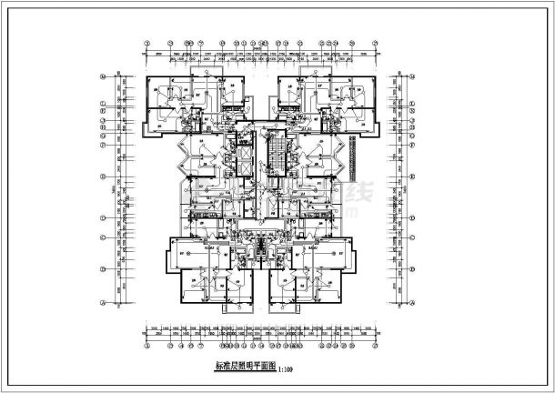 高层住宅强电全套设计施工CAD图纸-图二