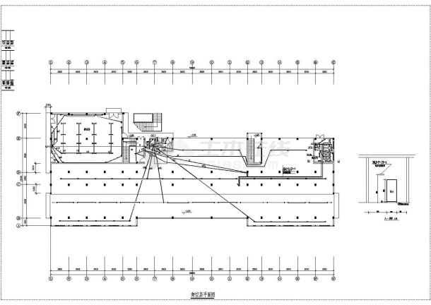 某地区全套管理楼电气CAD施工图纸-图二
