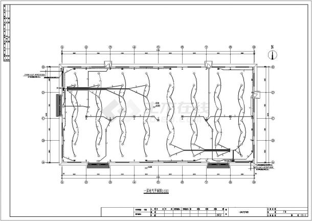 某厂厂房电气设计施工CAD方案全套图纸-图一