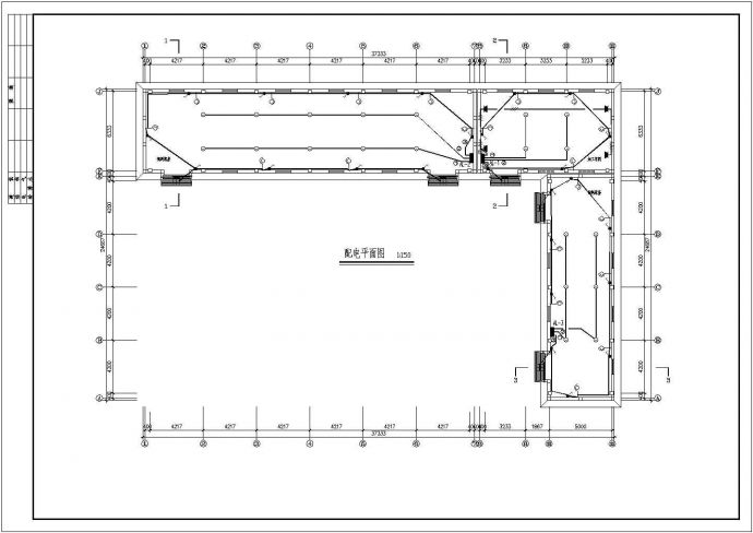 某厂房全套电气设计施工CAD方案平面图_图1