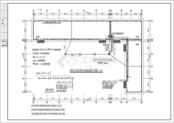 某厂房全套电气设计施工CAD方案平面图-图二