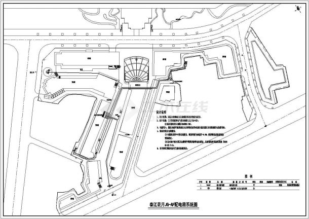 川西民居风格商业街园林绿化设计施工图-图一