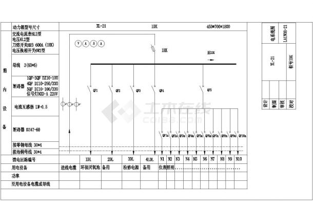 工厂供电系统全套电气设计施工CAD图-图一