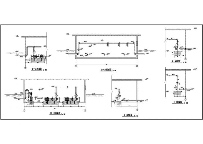 某工程项目回用水泵房工艺给排水施工图_图1