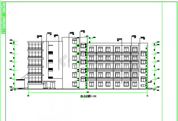 某地五层框架结构医院建筑设计施工图-图一