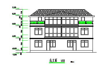 某农村二层砖混结构联体住宅建筑设计施工图-图一