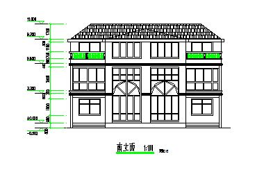 某农村二层砖混结构联体住宅建筑设计施工图-图二
