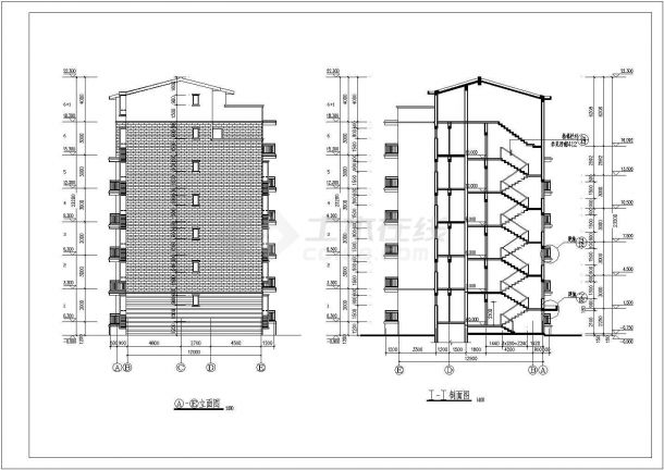 某地6+1砖混结构住宅建筑设计施工图-图二