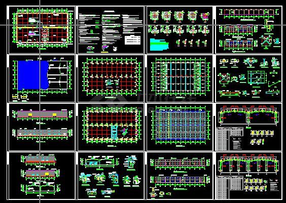 钢结构厂房全套施工图-图一