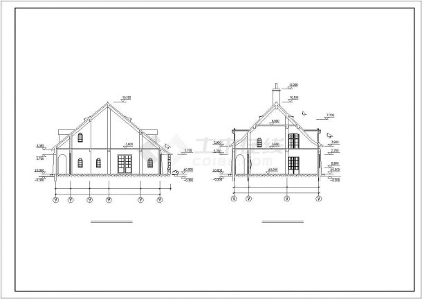艺术钟楼建筑施工设计方案全套CAD图纸-图二