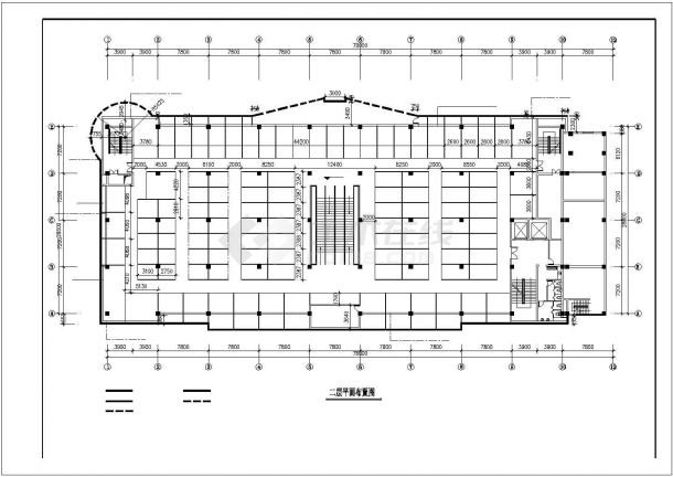 银泰服饰城建筑结构设计全套CAD图纸-图二