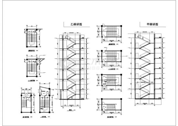 岳堤超市建筑施工方案全套CAD图纸-图二