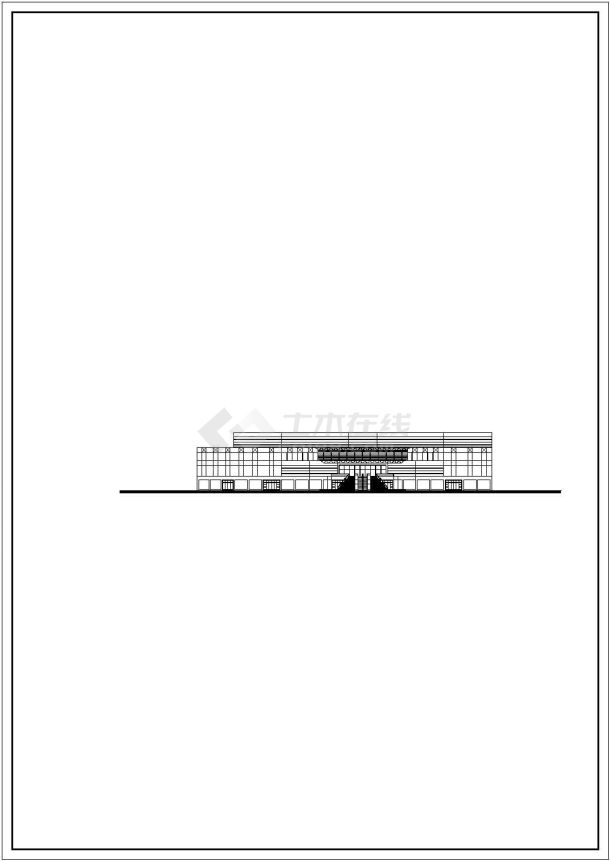 欧式办公楼建筑施工全套CAD平面图-图二