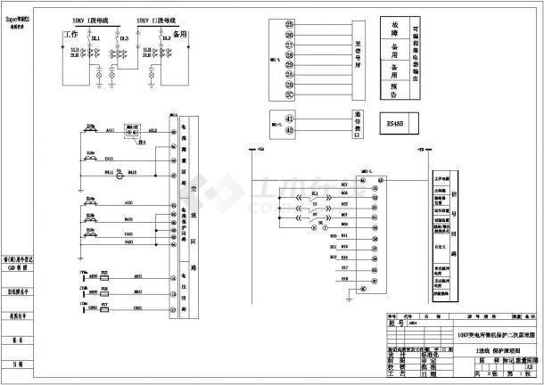 高压10KV两进线系统全套电气设计施工CAD图-图一