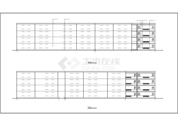 某县大型高中教学楼建筑详细施工设计图-图二