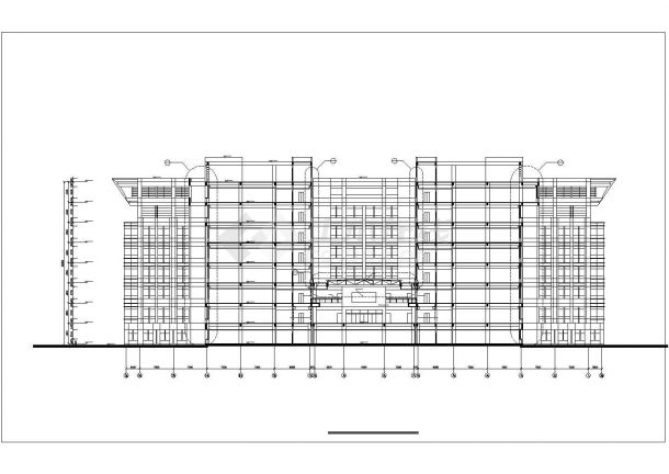 某地区大学图书馆详细建筑设计CAD施工图-图二