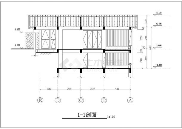 某地区渡假村总统套房全套建施设计CAD施工图-图二