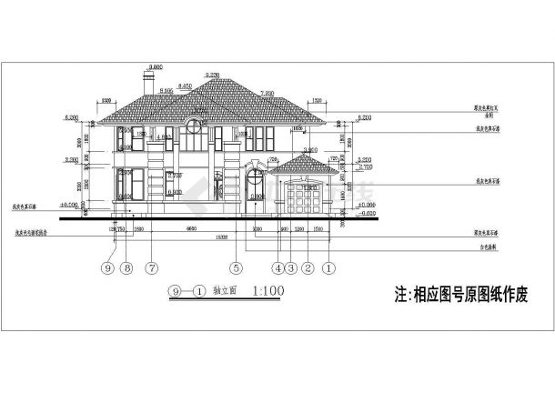 某地区精致的别墅设计cad施工图-图二