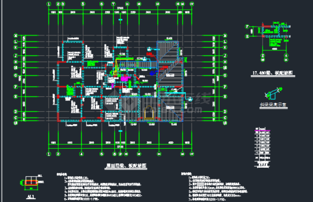 地上5F+1层抗震墙结构住宅楼结构施工图-图二