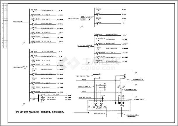 雅德别墅建筑电气CAD设计施工原理图纸-图一