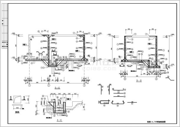 某地办公楼地下泵房结构设计施工图-图二