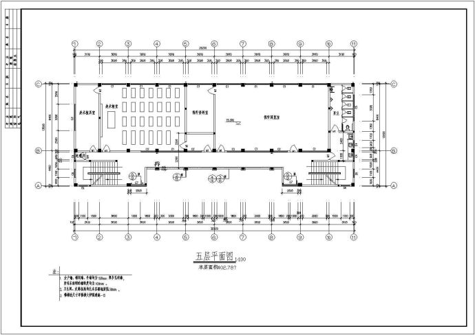 某地区大堡小学图书馆建筑cad图_图1