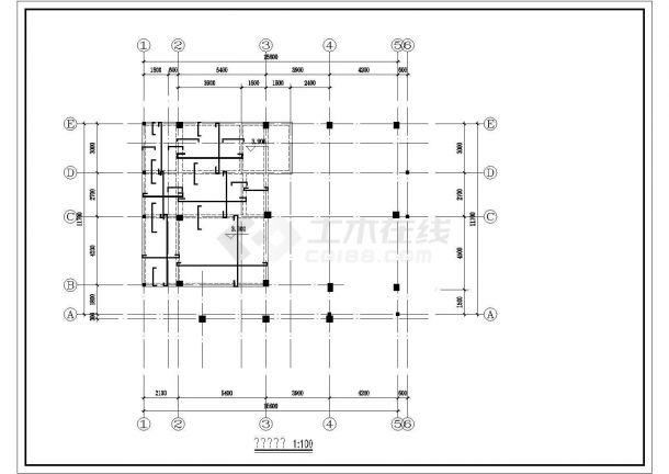 错层别墅建筑结构施工图的完整CAD图纸-图一