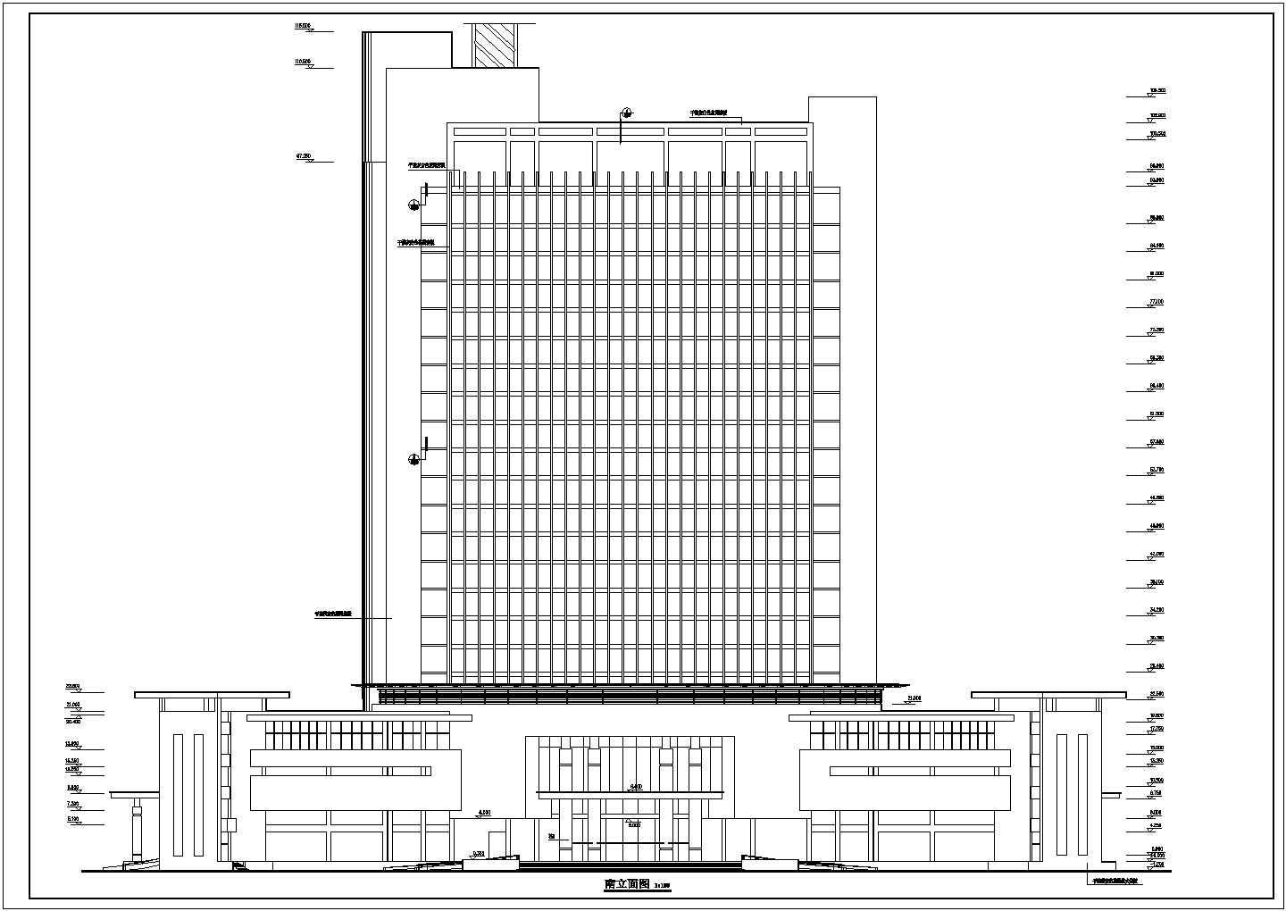 某高层办公大厦cad详细平面图纸