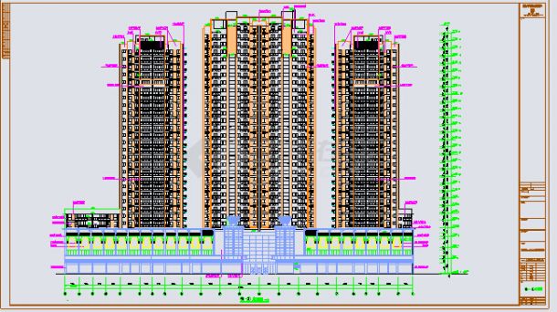 某地区某30层商住宅楼建筑设计施工图-图一